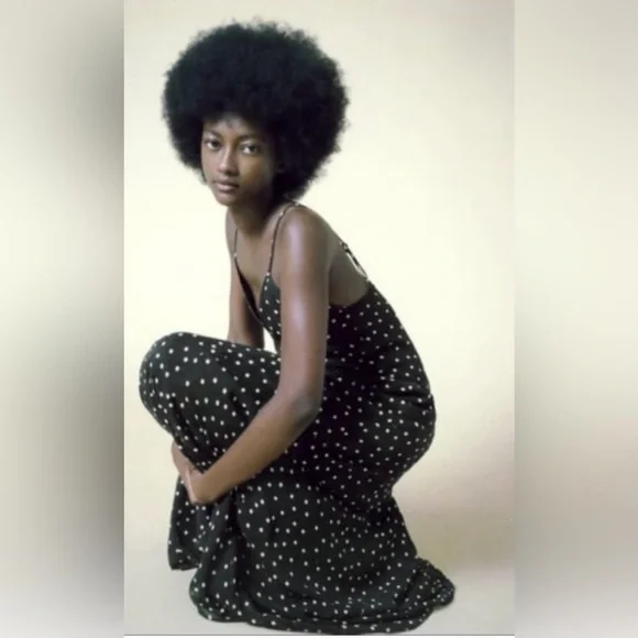 Zara Polka Dot Maxi Dress - Medium - Picture 2 of 11